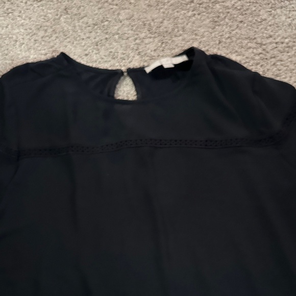 LOFT Elegant Black Blouse - Picture 4 of 8